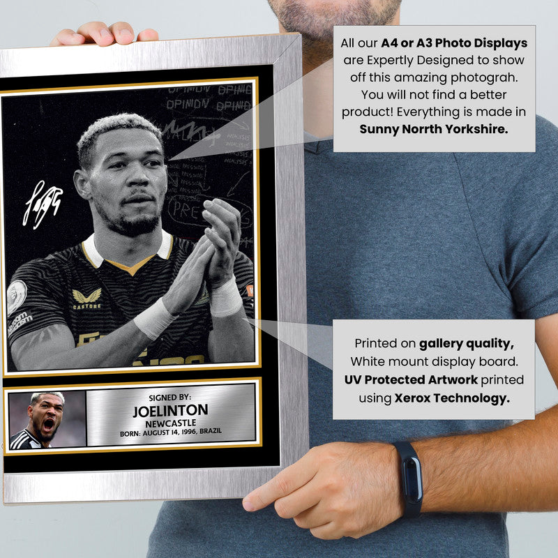 Joelinton Signed Autograph Poster Print – Newcastle United Football Star – Gift for Fans