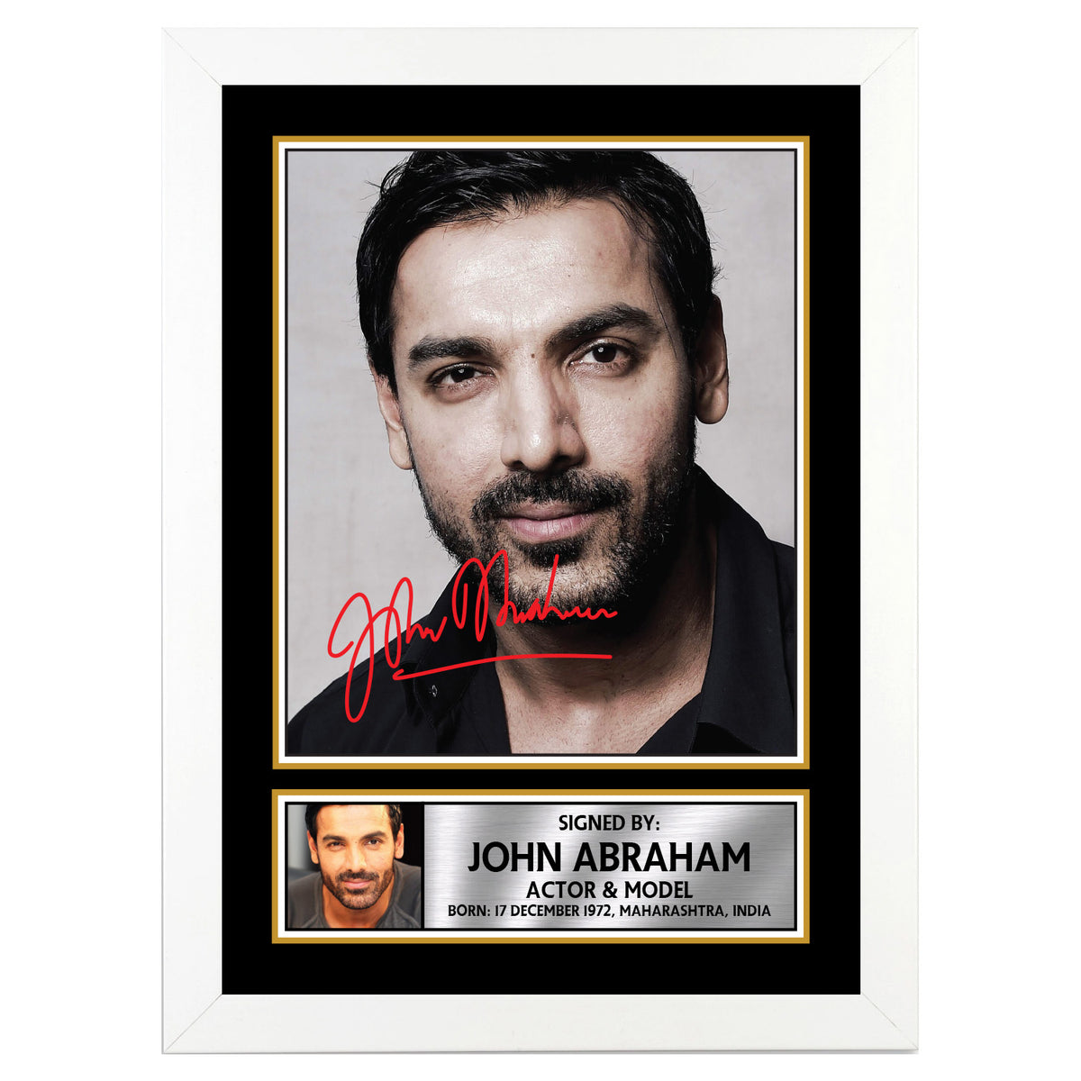 John Abraham M327 Bollywood Printed Signature Poster Print Gift