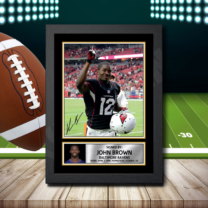 John Brown 1 – Printed Signature NFL Star Print – John Brown 1
