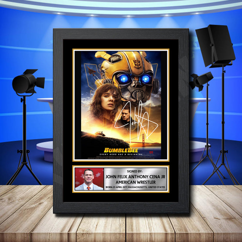 John Cena 1 Printed Signature Television Star Poster Print Framed Wall Art Gift – John Cena 1 Printed Signature Television Star Poster Print
