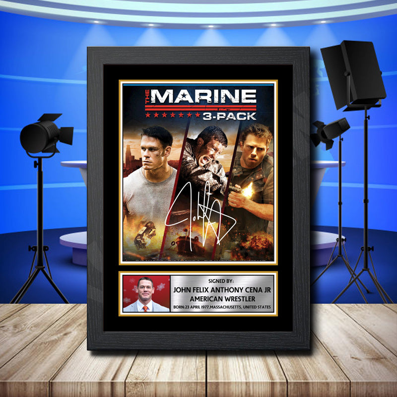 John Cena 3 Printed Signature Television Star Poster Print Framed Wall Art Gift – John Cena 3 Printed Signature Television Star Poster Print