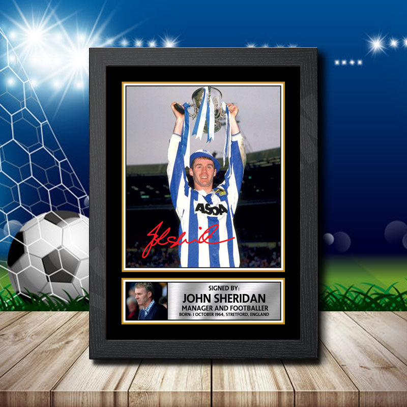 John Sheridan Printed Signature Footballers Star Poster Print Framed Wall Art Gift – John Sheridan Printed Signature Footballers Star Poster Print