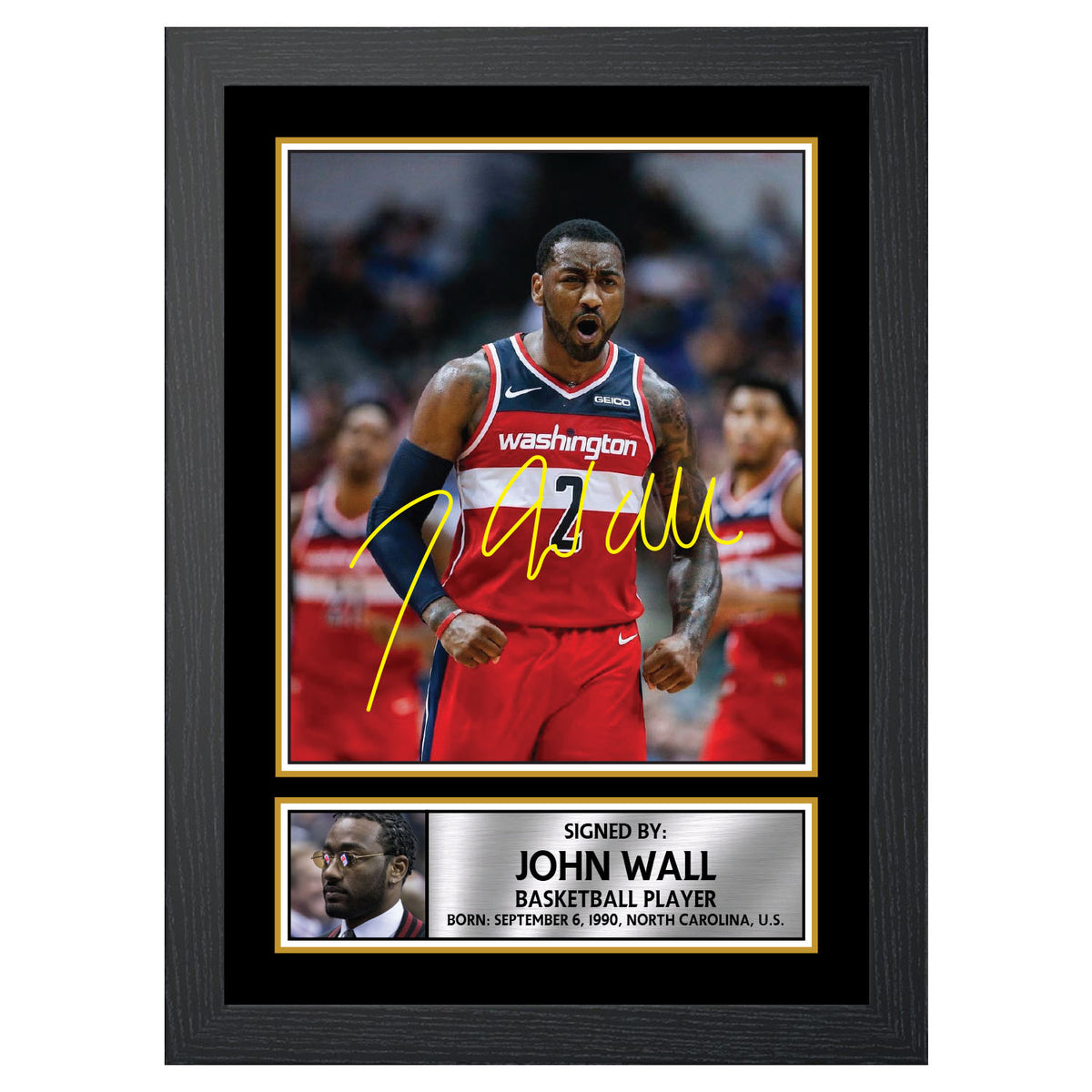 John Wall 2 Basketball Player Printed Signature Poster Print Gift