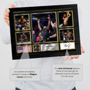 Jon Jones UFC FIighters Framed Autographed Print - Limited Edition Autograph Fan Gift – Collectible Memorabilia Merchandise