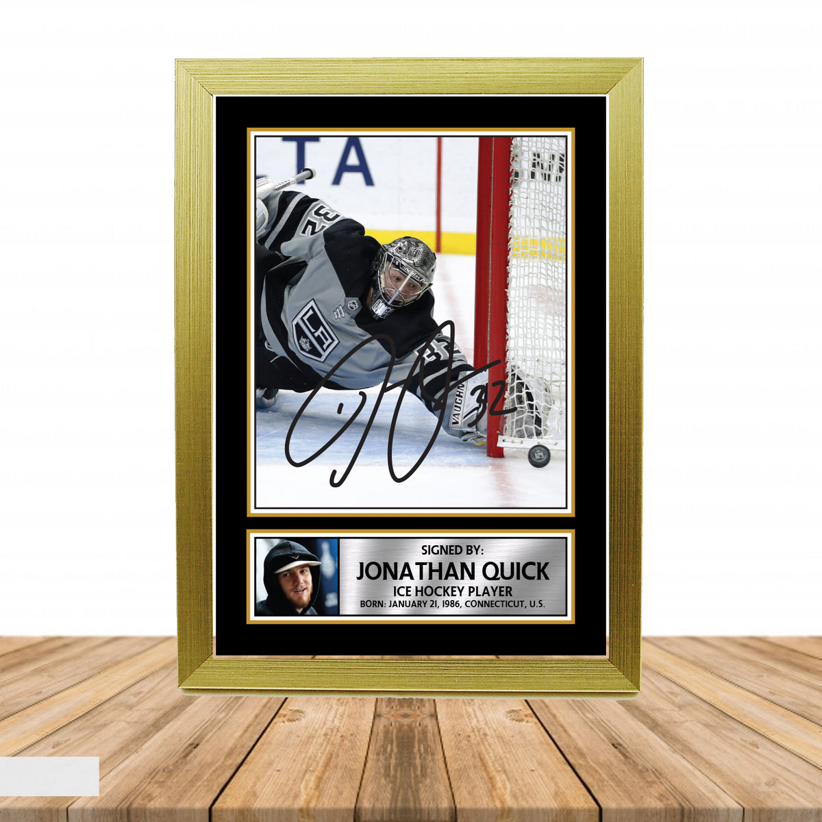 Jonathan Quick 2 Ice Hockey Printed Signature Poster Print Gift