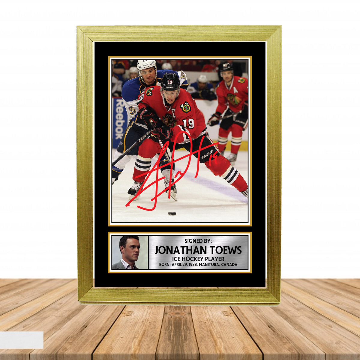 Jonathan Toews 2 Ice Hockey Printed Signature Poster Print Gift
