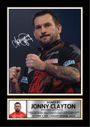 Jonny Clayton Darts Poster Print – The Ferret Welsh Professional Darts Player Signature Style Wall Art – PDC Darts Memorabilia Gift for Fans and Collectors