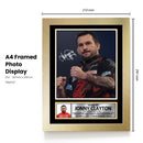 Jonny Clayton Darts Poster Print – The Ferret Welsh Professional Darts Player Signature Style Wall Art – PDC Darts Memorabilia Gift for Fans and Collectors