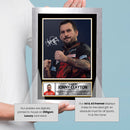 Jonny Clayton Darts Poster Print – The Ferret Welsh Professional Darts Player Signature Style Wall Art – PDC Darts Memorabilia Gift for Fans and Collectors