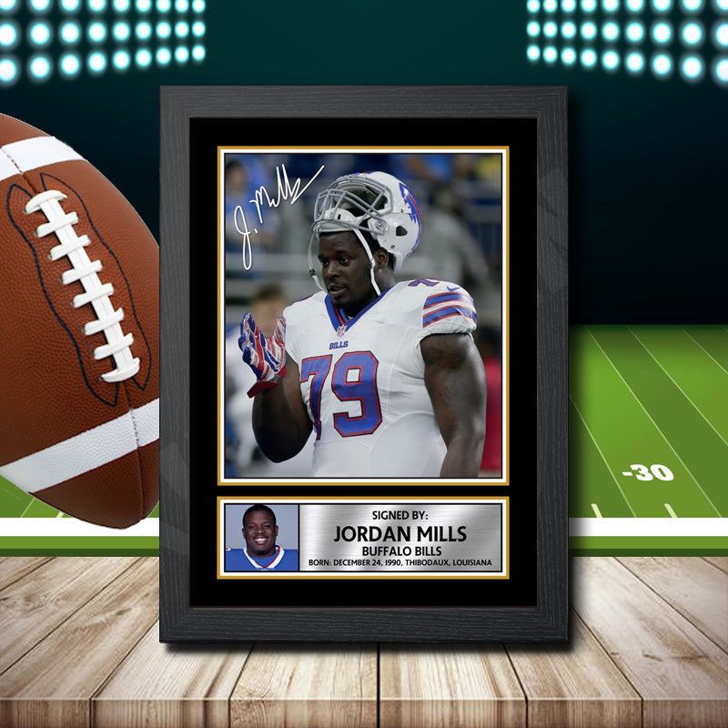 Jordan Mills 1 – Printed Signature NFL Star Print – Jordan Mills 1