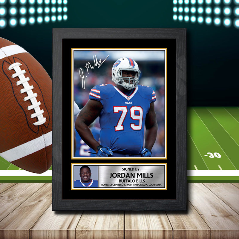 Jordan Mills 2 – Printed Signature NFL Star Print – Jordan Mills 2