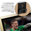 Jordan Pickford Printed Signed Poster – Everton FC & England Goalkeeper Tribute Wall Art with Jersey & Bio Plaque – Premier League Football Memorabilia for Fans & Collectors