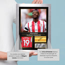 Dango Ouattara Printed Signed Poster – Brentford FC & Burkina Faso Midfielder Tribute Wall Art with Jersey & Bio Plaque – Premier League Football Memorabilia for Fans & Collectors