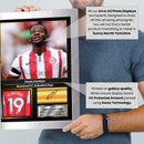 Dango Ouattara Printed Signed Poster – Brentford FC & Burkina Faso Midfielder Tribute Wall Art with Jersey & Bio Plaque – Premier League Football Memorabilia for Fans & Collectors