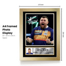 Josh Rock Darts Poster Print – Professional Northern Irish Darts Player Signature Style Wall Art – PDC Darts Memorabilia Gift for Fans and Collectors