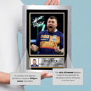 Josh Rock Darts Poster Print – Professional Northern Irish Darts Player Signature Style Wall Art – PDC Darts Memorabilia Gift for Fans and Collectors