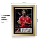 Joshua Zirkzee Signed Poster Print – Manchester United Tribute Wall Art with Autograph Panel – Dutch Striker Memorabilia for Fans & Collectors