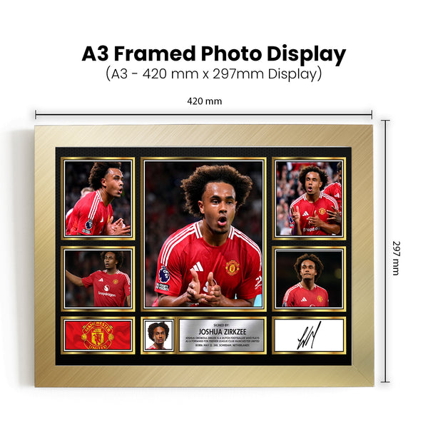 Joshua Zirkzee Printed Signature Football Poster Print