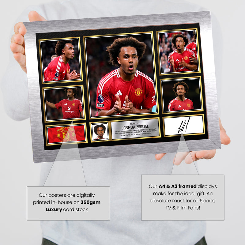 Joshua Zirkzee Limited Edition Signed Football Poster Print