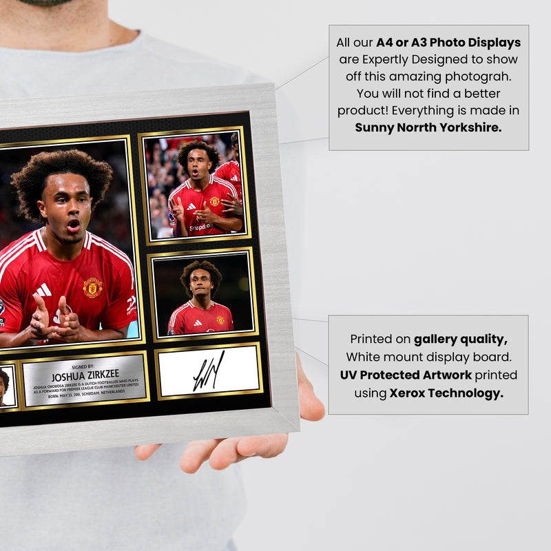 Joshua Zirkzee Limited Edition Signed Football Poster Print