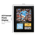 Joško Gvardiol Printed Signed Poster – Manchester City FC & Croatia Defender Tribute Wall Art with Jersey & Bio Plaque – Premier League Football Memorabilia for Fans & Collectors