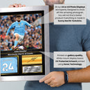 Joško Gvardiol Printed Signed Poster – Manchester City FC & Croatia Defender Tribute Wall Art with Jersey & Bio Plaque – Premier League Football Memorabilia for Fans & Collectors