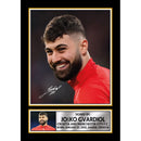 Joško Gvardiol Signed Autographed Portrait Poster Print – Croatia & Manchester City F.C. Defender – Football Memorabilia Gift for Fans & Collectors