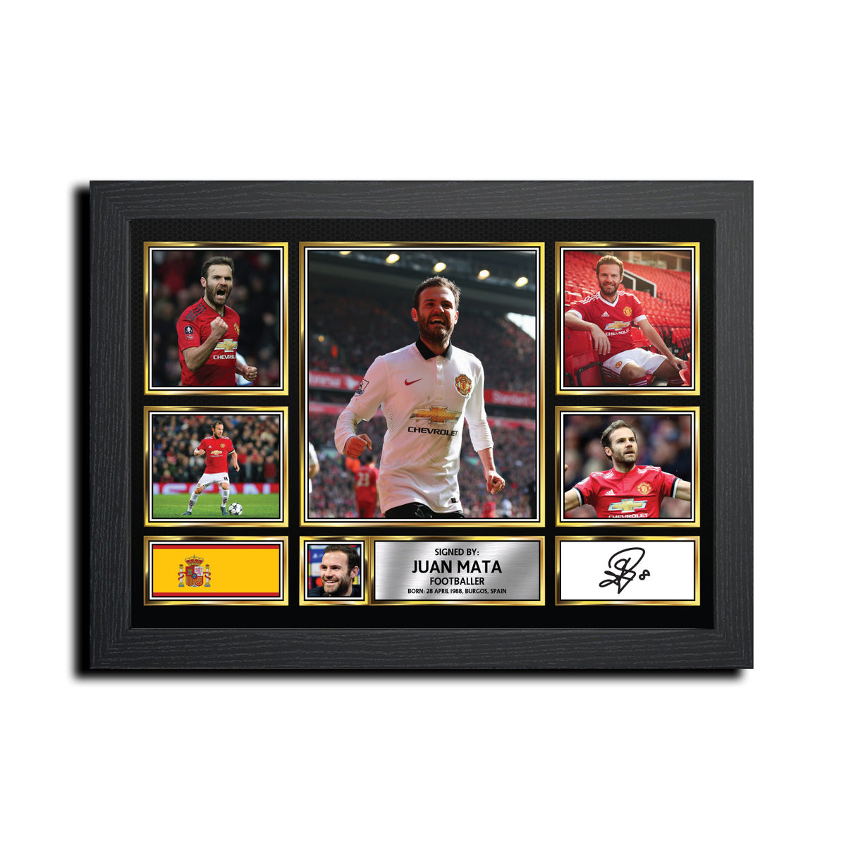 Juan Mata Football Gift MC1620 Printed Signature Star Poster Print Wall Art Gift