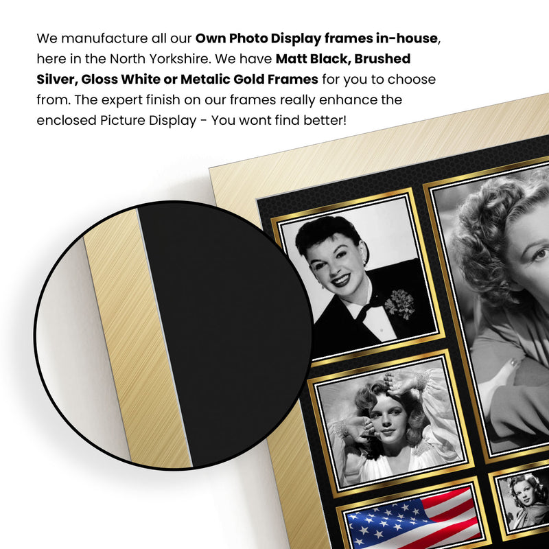 Judy Garland Actors Framed Autographed Print - Limited Edition Autograph Fan Gift – Collectible Memorabilia Merchandise