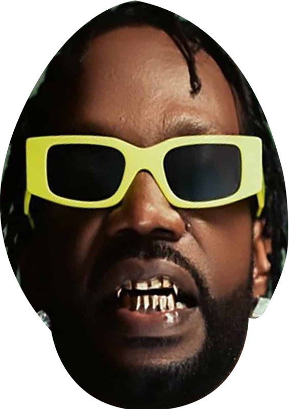 Juicy J Celebrity Face Mask Fancy Dress - High-Quality Cardboard Masks for Any Occasion