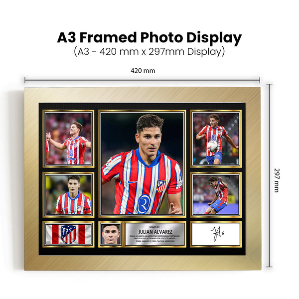 Julian Alvarez Printed Signature Football Poster Print