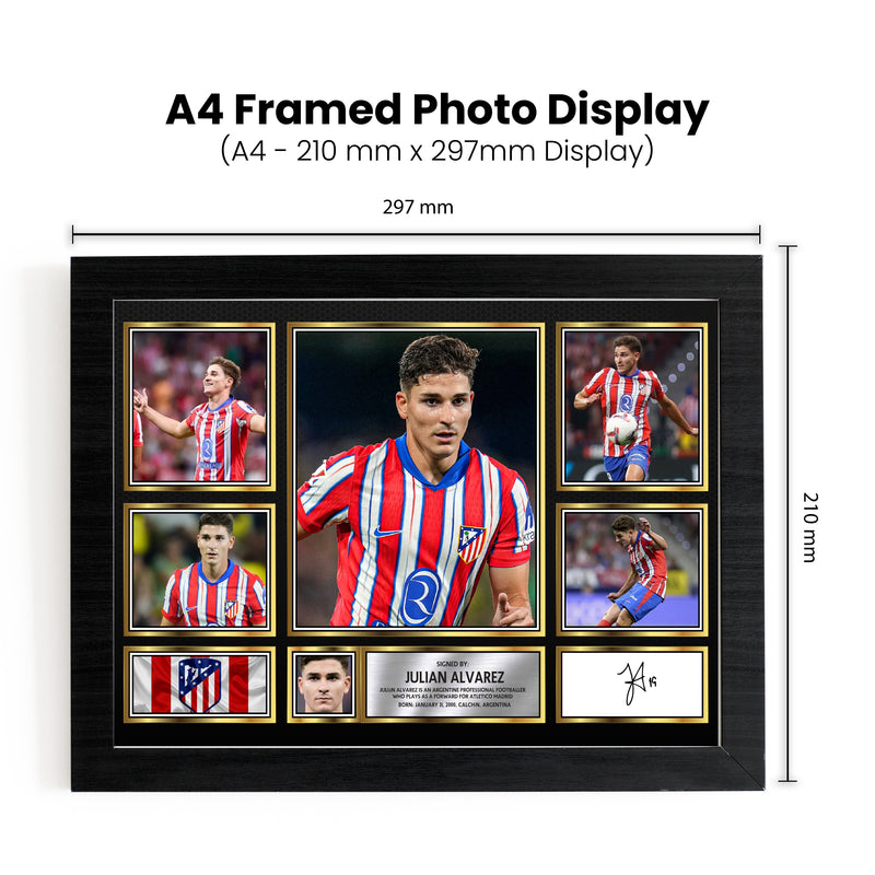 Julian Alvarez Limited Edition Signed Football Poster Print