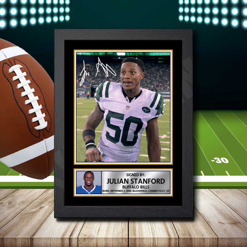 Julian Stanford 1 – Printed Signature NFL Star Print – Julian Stanford 1