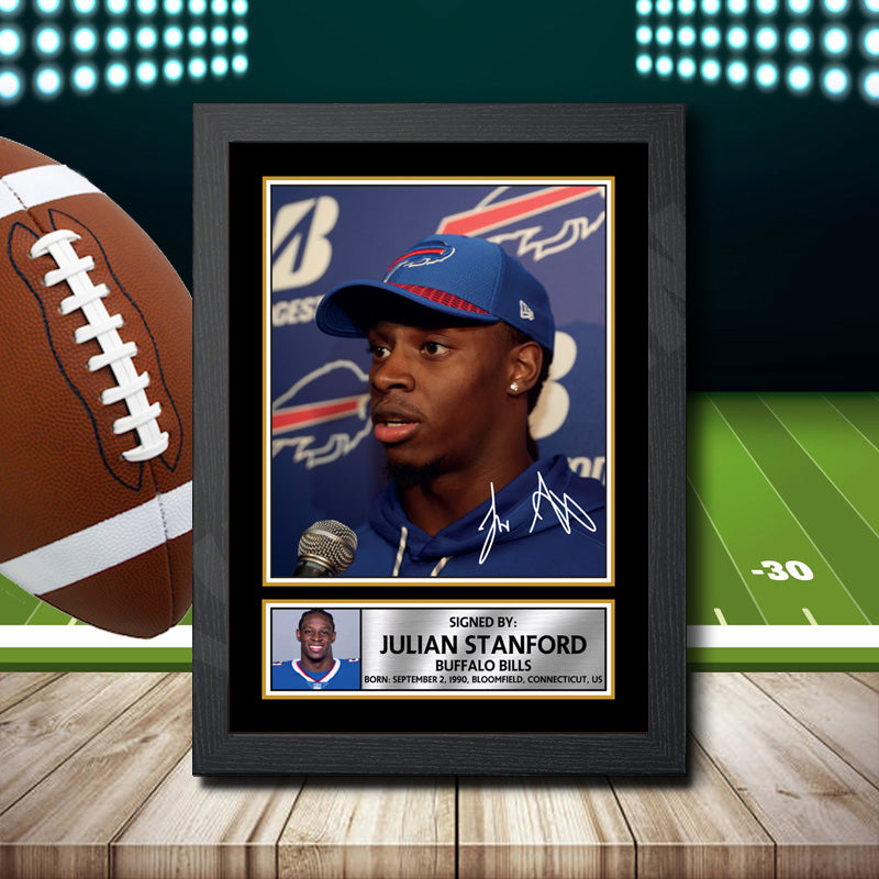 Julian Stanford 2 – Printed Signature NFL Star Print – Julian Stanford 2