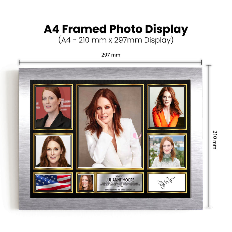 Julianne Moore Actors Framed Autographed Print - Limited Edition Autograph Fan Gift – Collectible Memorabilia Merchandise