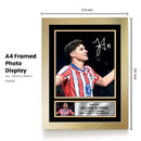 Julian Alvarez Signed Poster Print – Atlético Madrid Tribute Wall Art with Autograph Panel – Argentina Striker Memorabilia for Fans & Collectors