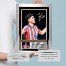 Julian Alvarez Signed Poster Print – Atlético Madrid Tribute Wall Art with Autograph Panel – Argentina Striker Memorabilia for Fans & Collectors