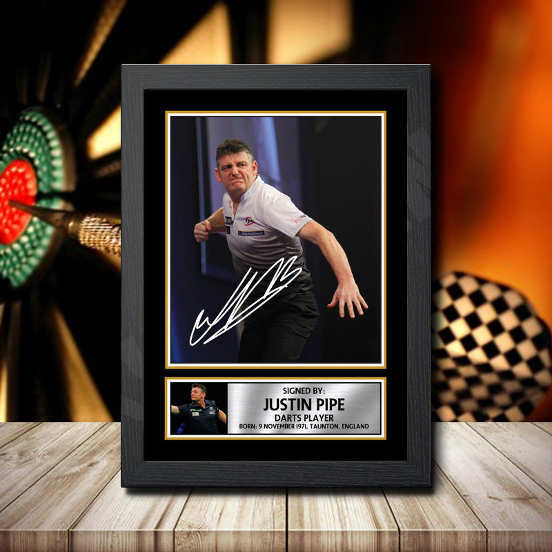 Justin Pipe 2 Printed Signature Darts Star Poster Print Framed Wall Art Gift – Justin Pipe 2 Printed Signature Darts Star Poster Print