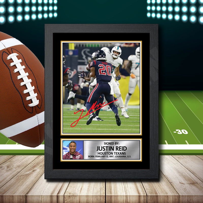 Justin Reid 2 – Printed Signature NFL Star Print – Justin Reid 2