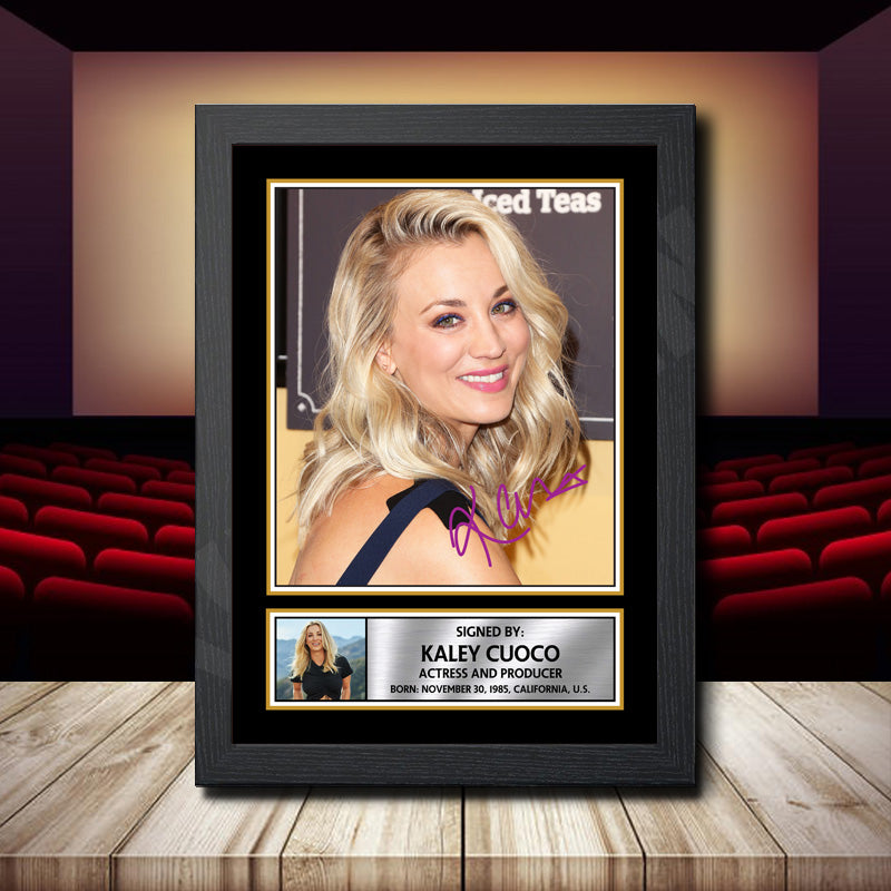 Kaley Cuoco Printed Signature Movie Star Poster Print Framed Wall Art Gift – Kaley Cuoco Printed Signature Movie Star Poster Print