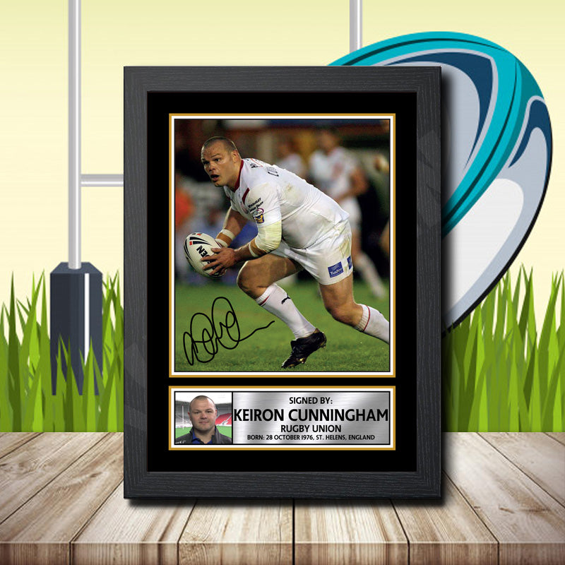 Keiron Cunningham 2 Printed Signature Rugby Star Poster Print Framed Wall Art Gift – Keiron Cunningham 2 Printed Signature Rugby Star Poster Print