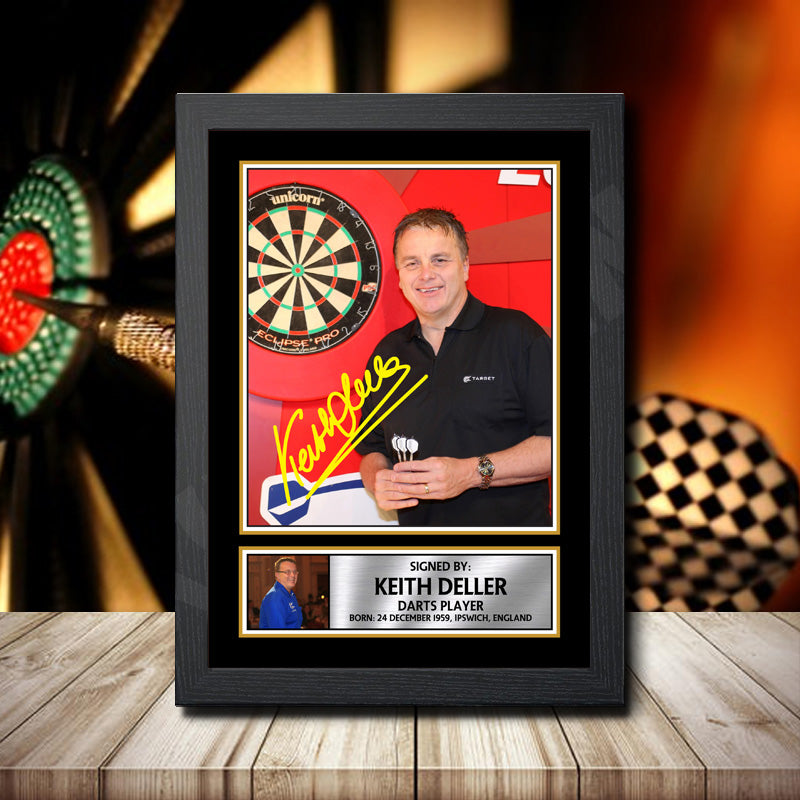 Keith Deller Printed Signature Darts Star Poster Print Framed Wall Art Gift – Keith Deller Printed Signature Darts Star Poster Print