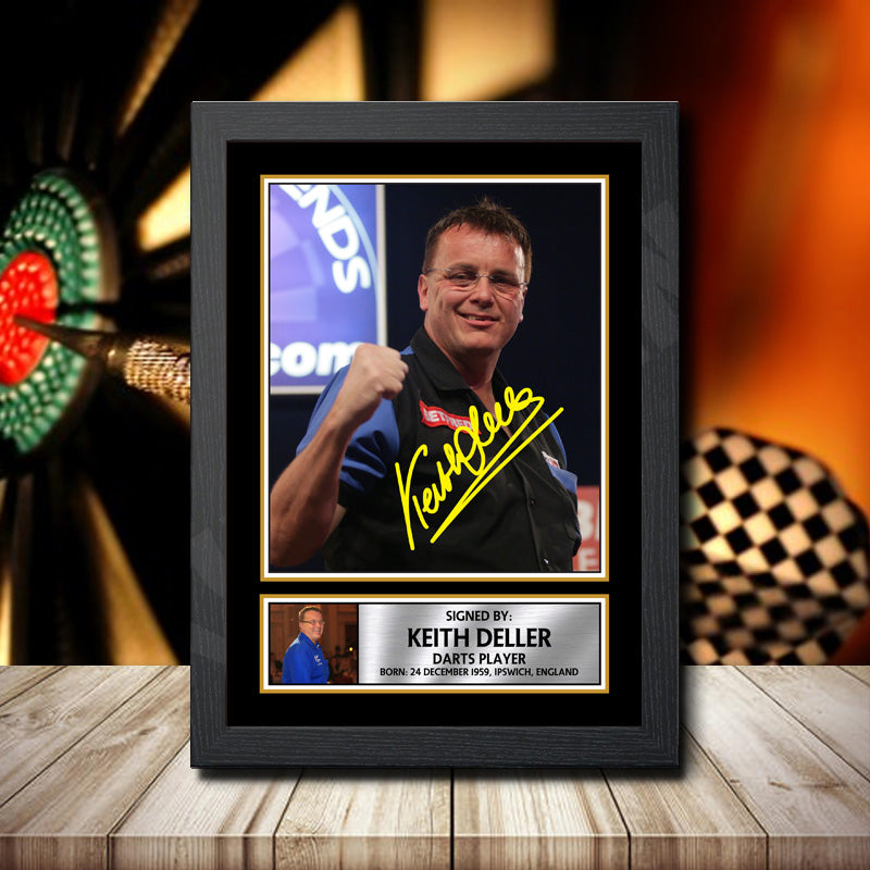 Keith Deller 2 Printed Signature Darts Star Poster Print Framed Wall Art Gift – Keith Deller 2 Printed Signature Darts Star Poster Print