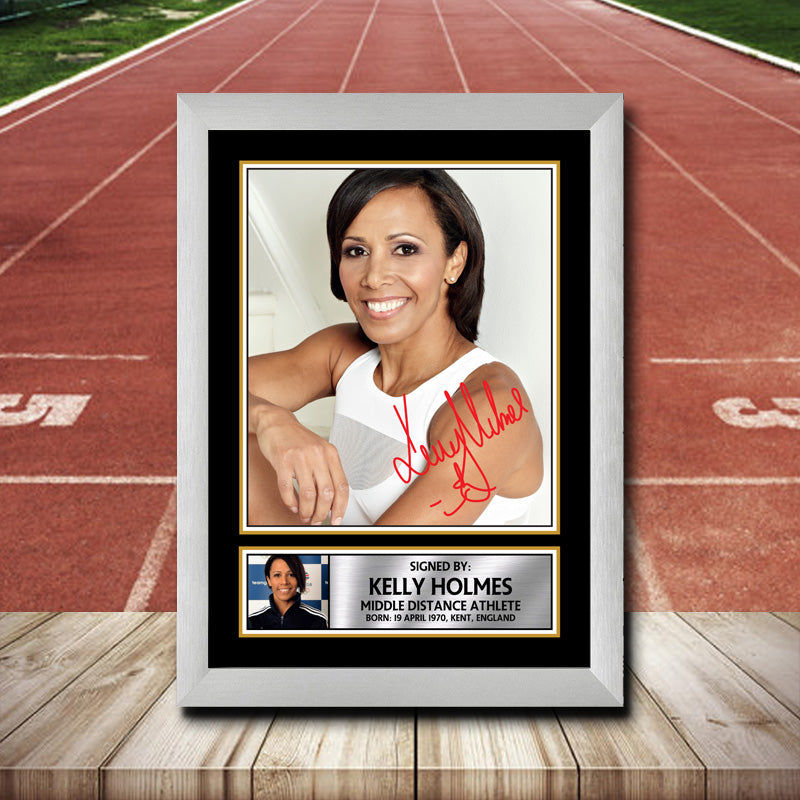Kelly Holmes 2 Printed Signature Athletics Star Poster Print Framed Wall Art Gift – Kelly Holmes 2 Printed Signature Athletics Star Poster Print