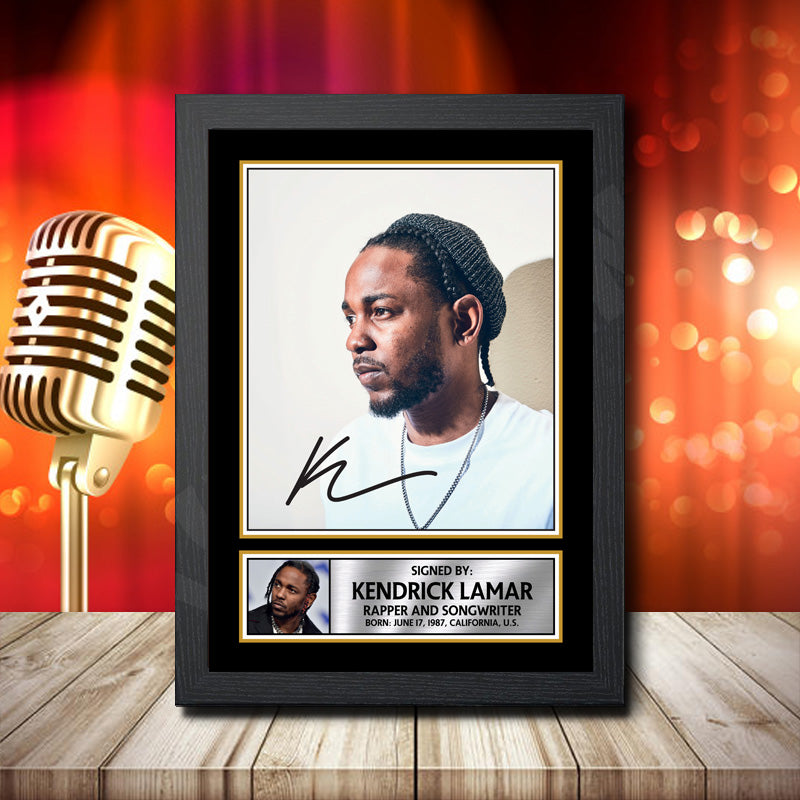 Kendrick Lamar 2 – Printed Signature Music Star Print – Kendrick Lamar 2