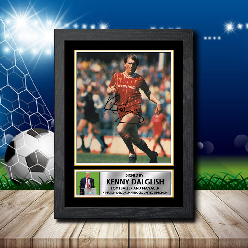 Kenny Dalglish 1 Printed Signature Footballers Star Poster Print Framed Wall Art Gift – Kenny Dalglish 1 Printed Signature Footballers Star Poster Print