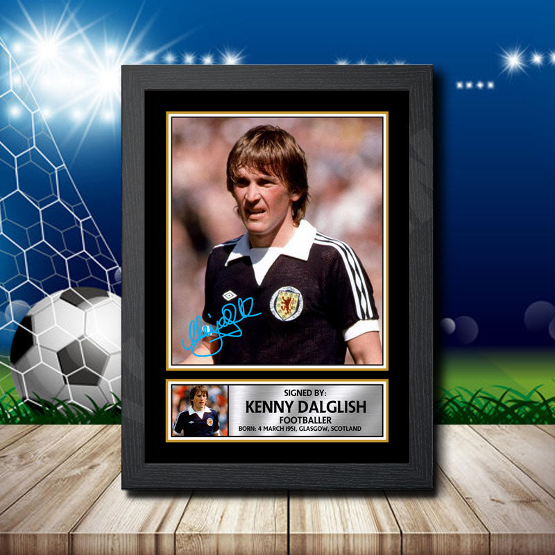 Kenny Dalglish Scotland Printed Signature Footballers Star Poster Print Framed Wall Art Gift – Kenny Dalglish Scotland Printed Signature Footballers Star Poster Print