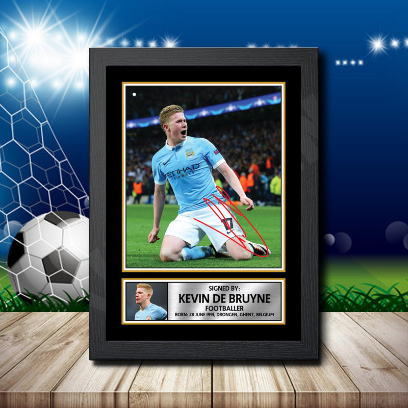 Kevin De Bruyne 2 Printed Signature Footballers Star Poster Print Framed Wall Art Gift – Kevin De Bruyne 2 Printed Signature Footballers Star Poster Print