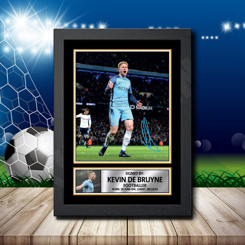 Kevin De Bruyne 1 Printed Signature Footballers Star Poster Print Framed Wall Art Gift – Kevin De Bruyne 1 Printed Signature Footballers Star Poster Print