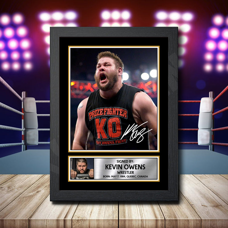 Kevin Owens Printed Signature Wwe Star Poster Print Framed Wall Art Gift – Kevin Owens Printed Signature Wwe Star Poster Print